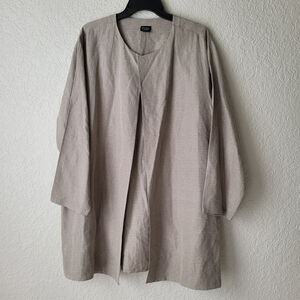 NWOT EILEEN FISHER Women's Silk Linen Textured Jacket Size 1X